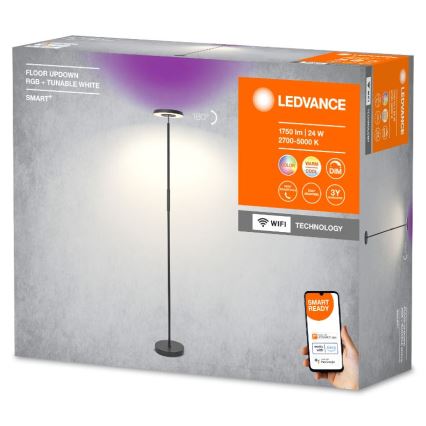Ledvance - LED RGBW dimbare staande lamp SMART+ FLOOR LED/24W/230V 2700-5000K Wi-Fi