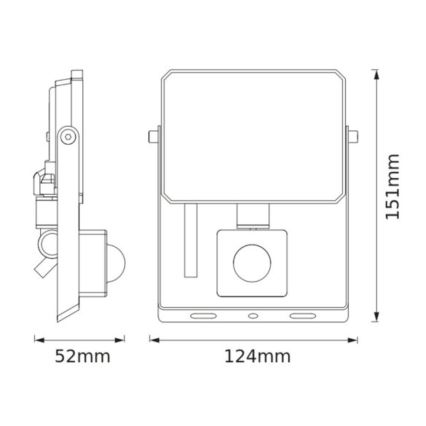Ledvance - LED-schijnwerper met bewegings- en schemersensor FLOODLIGHT LED/20W/230V 3000K IP65