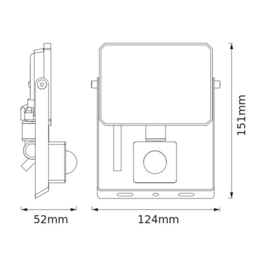 Ledvance - LED-schijnwerper met bewegings- en schemersensor FLOODLIGHT LED/20W/230V 3000K IP65
