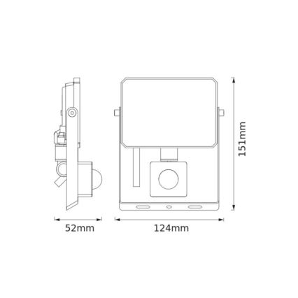 Ledvance - LED-straler met bewegings- en schemersensor FLOODLIGHT LED/20W/230V 4000K IP65