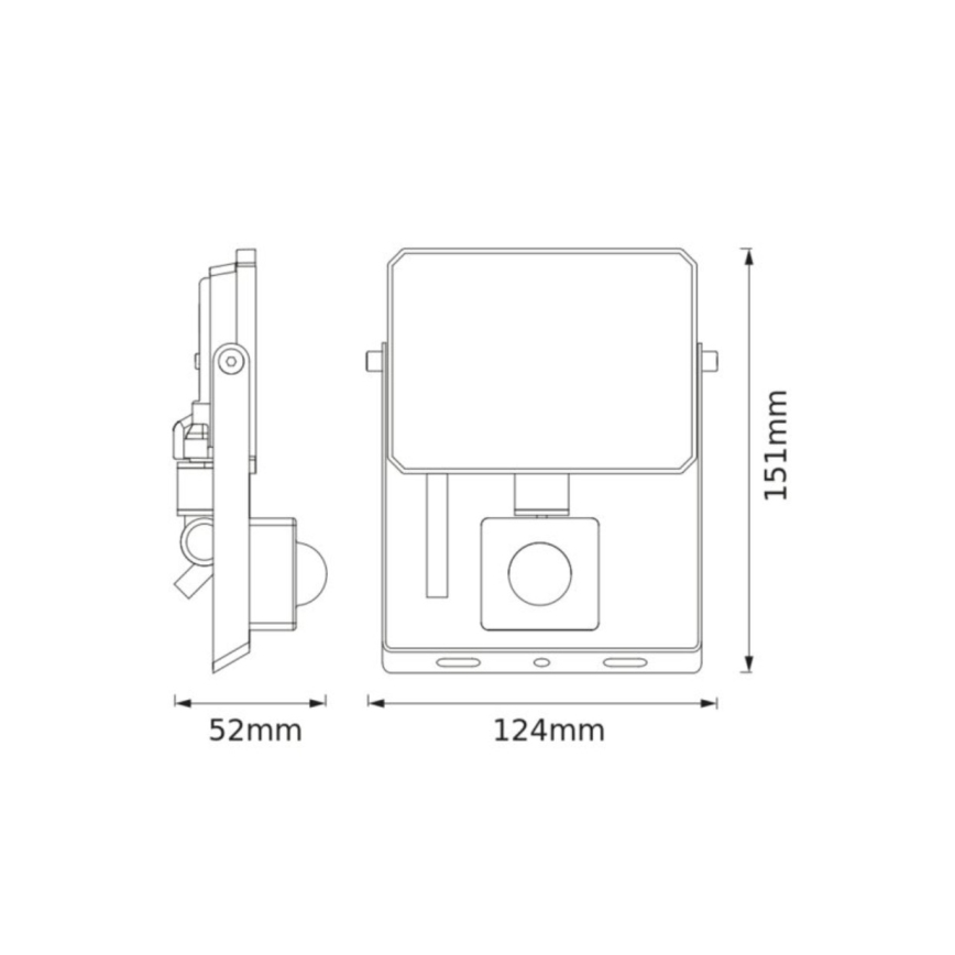 Ledvance - LED-straler met bewegings- en schemersensor FLOODLIGHT LED/20W/230V 4000K IP65