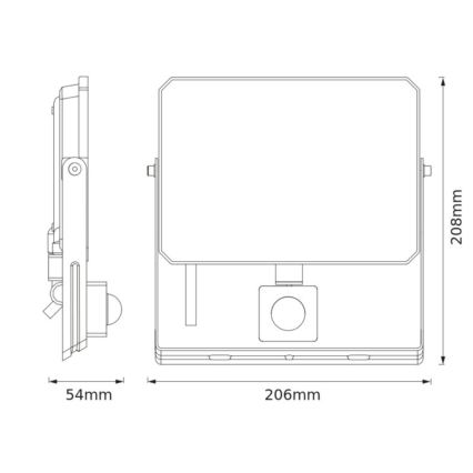 Ledvance - LED-schijnwerper met bewegings- en schemersensor FLOODLIGHT LED/50W/230V 3000K IP65