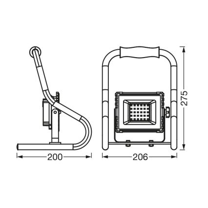 Ledvance - LED Schijnwerper R-STAND LED/10W/5V IP44