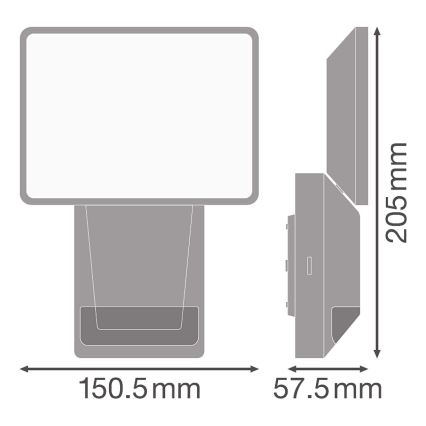 Ledvance - LED Schijnwerper voor Buiten met Sensor FLOOD LED/15W/230V IP55