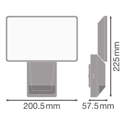 Ledvance - LED Schijnwerper voor Buiten met Sensor FLOOD LED/27W/230V IP55