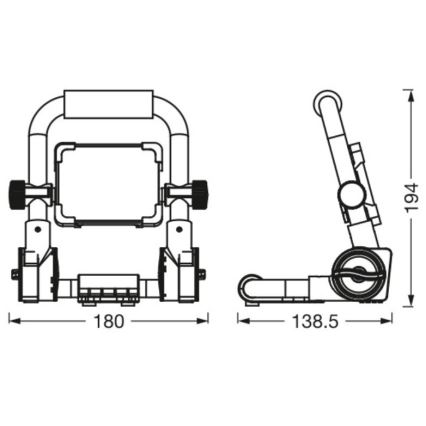 Ledvance - LED Schijnwerper voor buiten WORKLIGHT R-STAND LED/10W/230V 6500K IP65