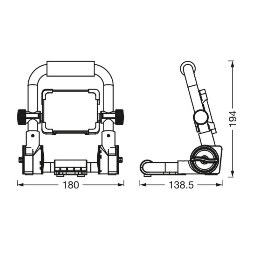 Ledvance - LED Schijnwerper voor buiten WORKLIGHT R-STAND LED/10W/230V 6500K IP65
