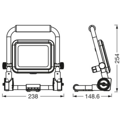 Ledvance - LED Schijnwerper voor buiten WORKLIGHT R-STAND LED/20W/230V 6500K IP54