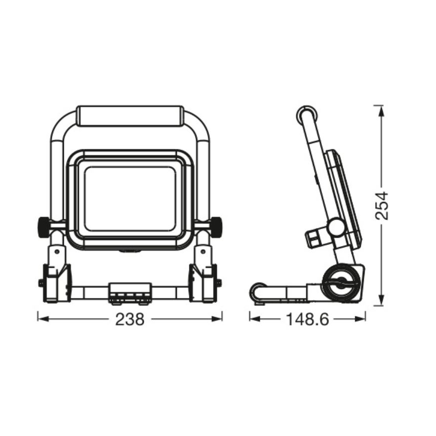 Ledvance - LED Schijnwerper voor buiten WORKLIGHT R-STAND LED/20W/230V 6500K IP54