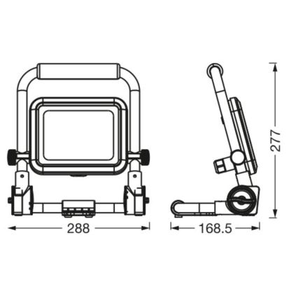 Ledvance - LED Schijnwerper voor buiten WORKLIGHT R-STAND LED/30W/230V 6500K IP54