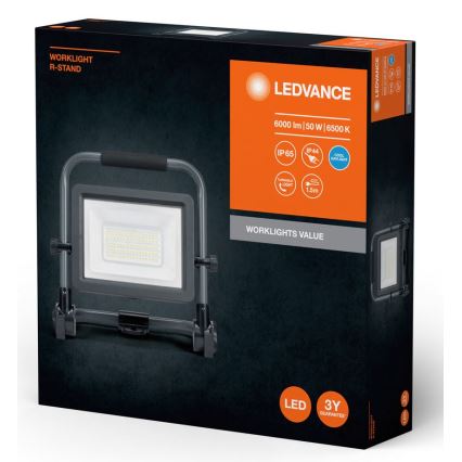 Ledvance - LED Schijnwerper voor buiten WORKLIGHT R-STAND LED/50W/230V 6500K IP65