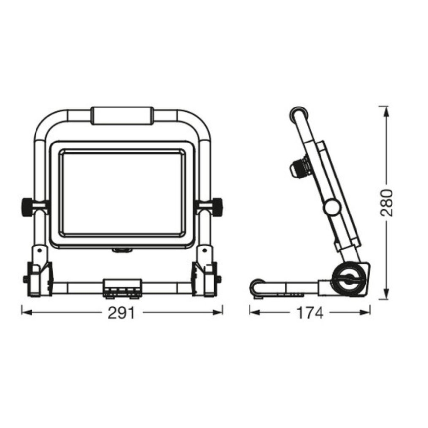 Ledvance - LED Schijnwerper voor buiten WORKLIGHT R-STAND LED/50W/230V 6500K IP65
