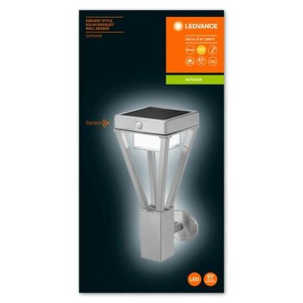 Ledvance - LED 44 / 5.000 Solar wandlamp met bewegings- en schemersensor BOUQUET LED/6W/3,7V 2200 mAh IP44