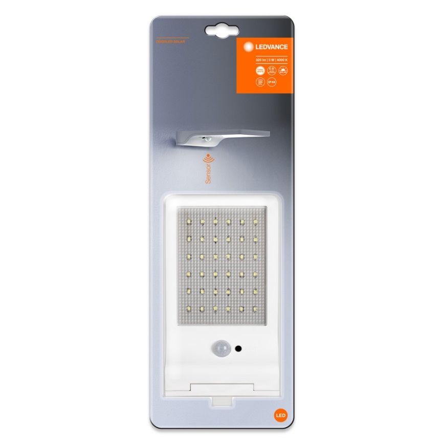 Ledvance - LED Solar wandlamp met sensor DOORLED LED/3W/3,3V 2000 mAh IP44