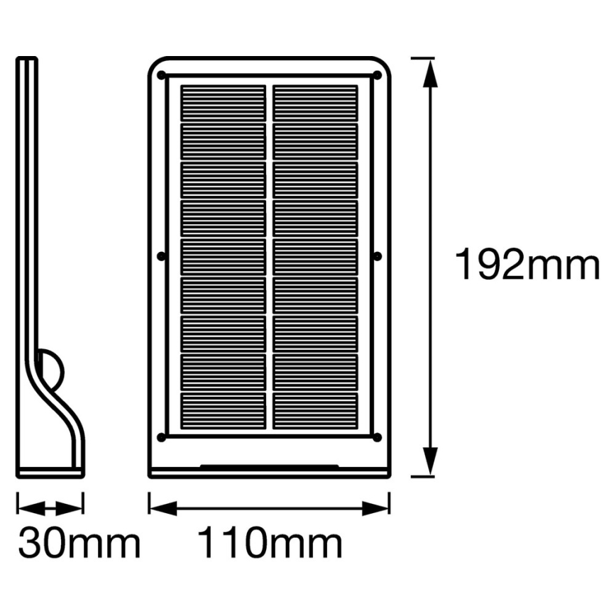 Ledvance - LED Solar wandlamp met sensor DOORLED LED/3W/3,3V 2000 mAh IP44