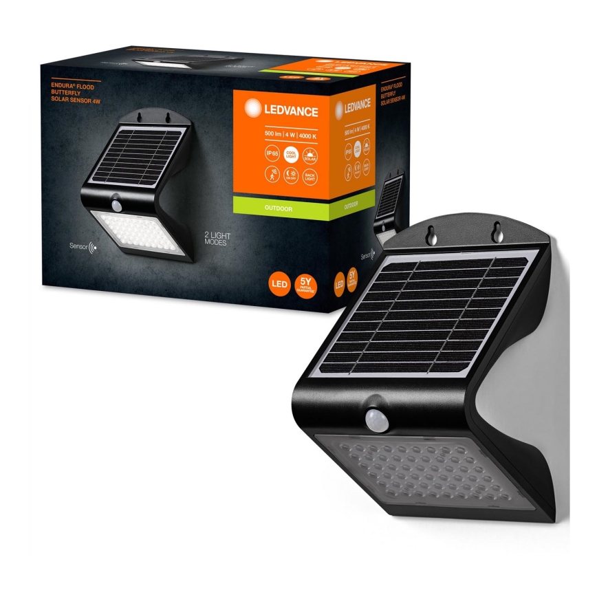 Ledvance - LED Solar wandlamp met sensor VLINDER LED/4W/3,7V 2000 mAh IP65