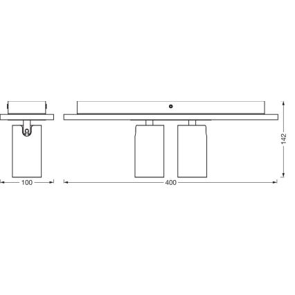 Ledvance - LED Spot DECOR MERCURY 2xGU10/3,4W/230V