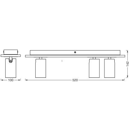 Ledvance - LED spot DECOR MERCURY 3xGU10/3,4W/230V