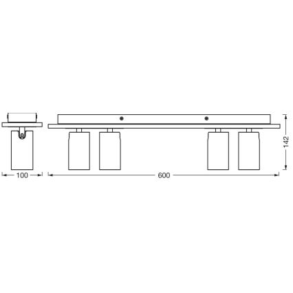 Ledvance - LED spot DECOR MERCURY 4xGU10/3,4W/230V