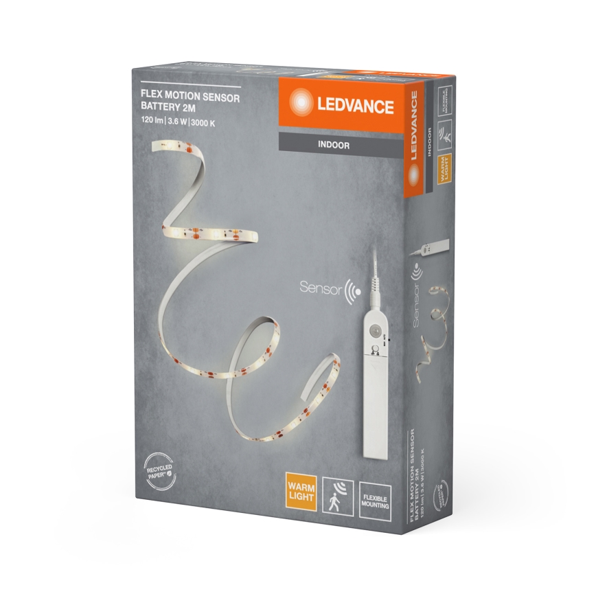 Ledvance - LED-strip met bewegingssensor FLEX 2m LED/3,6W/4xAA