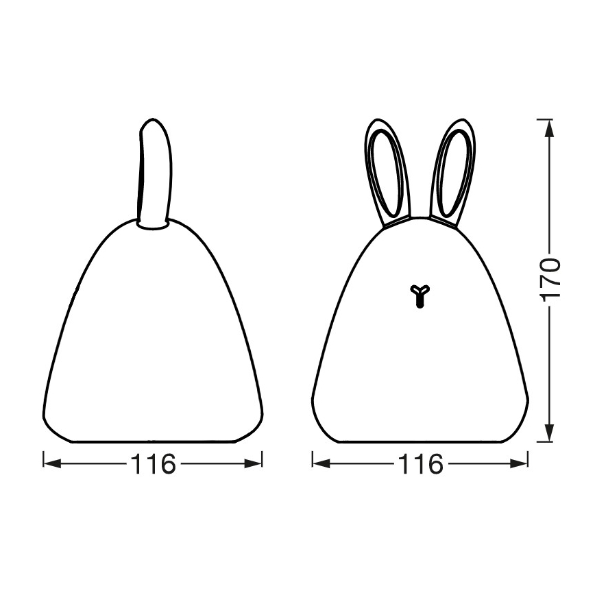 Ledvance - LED Touch Kinder Nachtlampje TOUCH LED/2,5W/5V 1200 mAh