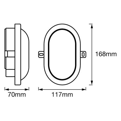 Ledvance - LED Wand Lamp voor Buiten BULKHEAD LED/6W/230V IP54 zwart