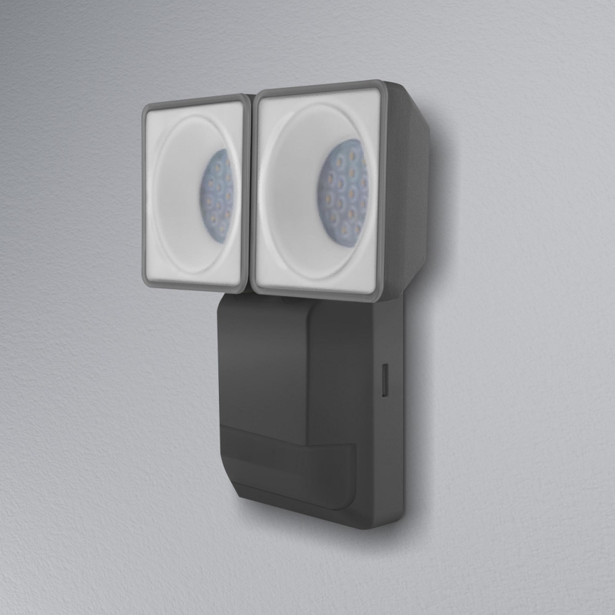Ledvance - LED Wand Lamp voor Buiten met Sensor SPOT 2xLED/8W/230V IP55