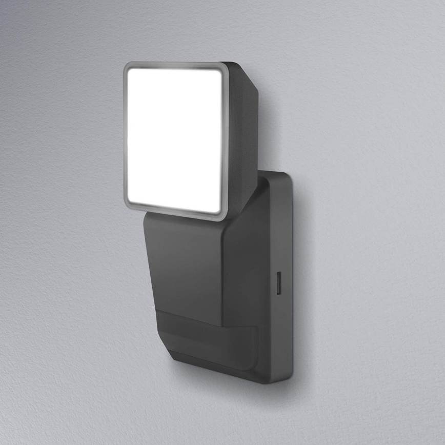 Ledvance - LED Wand Lamp voor Buiten met sensor SPOT LED/8W/230V IP55 zwart