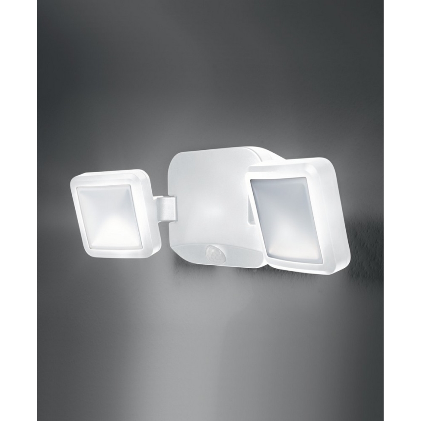Ledvance - LED Wandlamp voor buiten met sensor BATTERY 2xLED/10W/4xD IP54