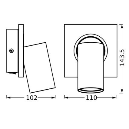 Ledvance - LED Wandspot DECOR MERCURY 1xGU10/3,4W/230V