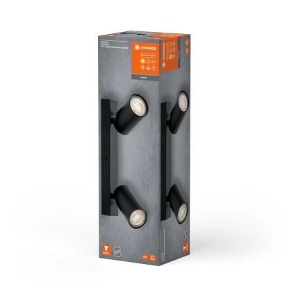Ledvance - LED wandspot OCTAGON 2xGU10/3,4W/230V 2700K zwart
