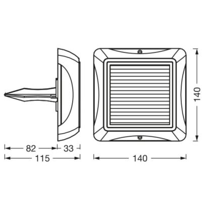 Ledvance - LED Dimbare zonne-energie lamp ENDURA STYLE SOLAR LED/1,2W/3,7V 2000 mAh IP65