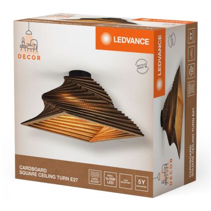 Ledvance - Plafondlamp DECOR CARDBOARD 1xE27/15W/230V 40x40 cm