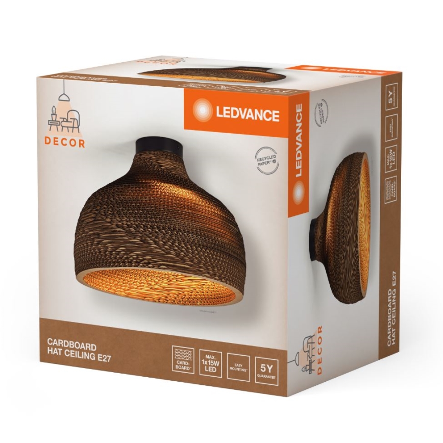 Ledvance - Plafondlamp DECOR CARDBOARD 1xE27/15W/230V diameter 36 cm