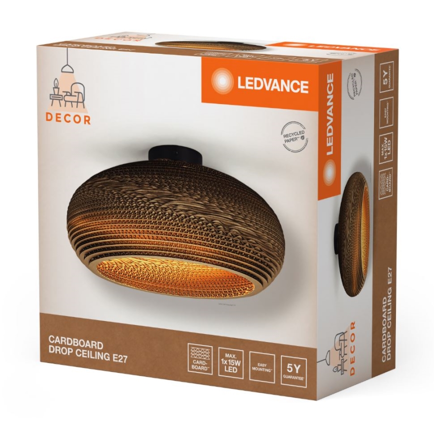 Ledvance - Plafondlamp DECOR CARDBOARD 1xE27/15W/230V diameter 40 cm