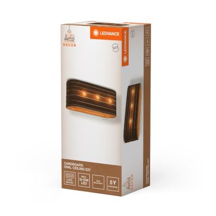 Ledvance - Plafondlamp DECOR CARDBOARD 3xE27/15W/230V