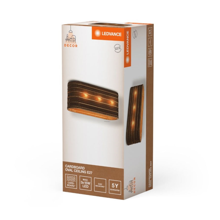Ledvance - Plafondlamp DECOR CARDBOARD 3xE27/15W/230V