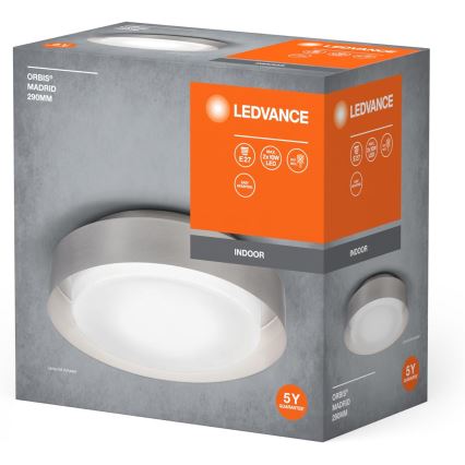 Ledvance - Plafondlamp ORBIS MADRID 2xE27/10W/230V mat chroom