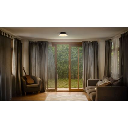 Ledvance - Plafondlamp ORBIS MILAN 2xE27/10W/230V zwart