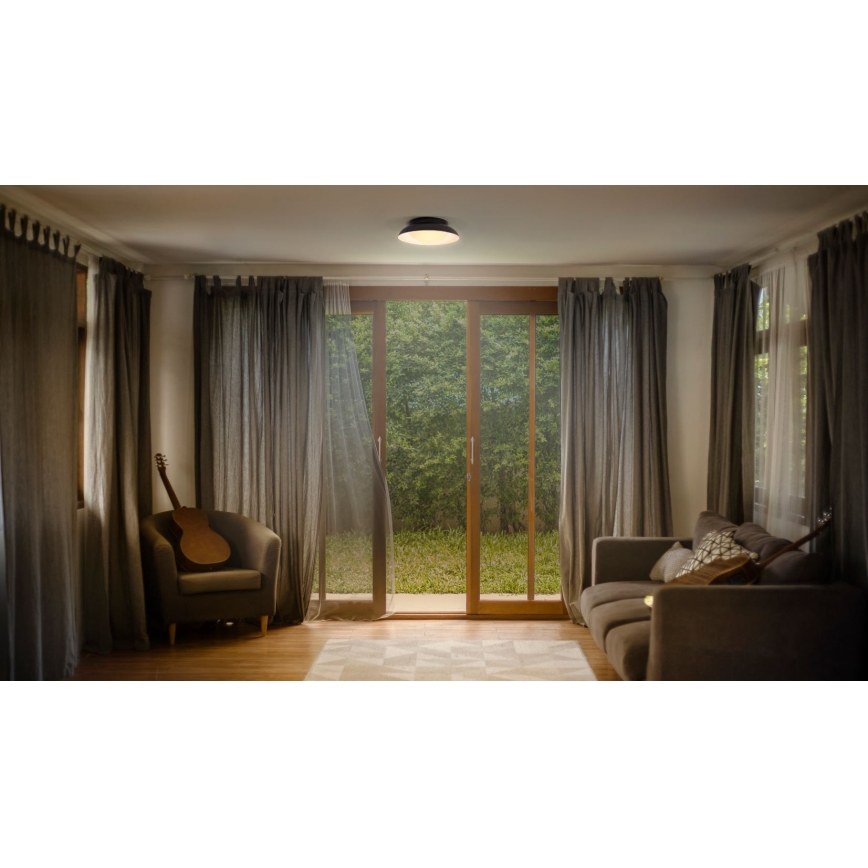 Ledvance - Plafondlamp ORBIS MILAN 2xE27/10W/230V zwart