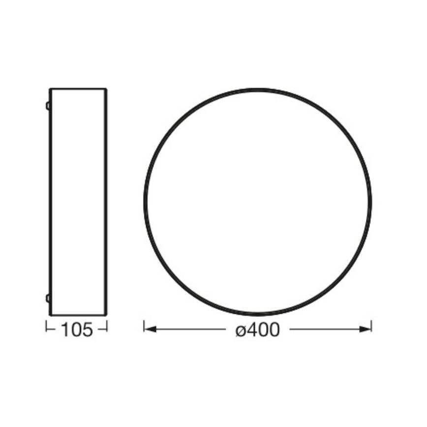 Ledvance - Plafondlamp ORBIS PARIJS 2xE27/25W/230V crème