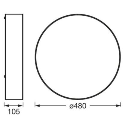 Ledvance - Plafondlamp ORBIS PARIJS 3xE27/25W/230V crème