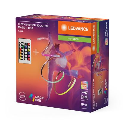 Ledvance - LED RGB dimbare zonne-LED-strip FLEX MAGIC 5m LED/1,6W/5V + afstandsbediening