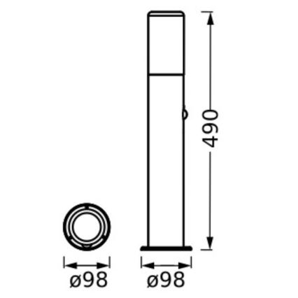 Ledvance - Sensorlamp voor buiten FIGO CYLINDER 1xE27/20W/230V IP44