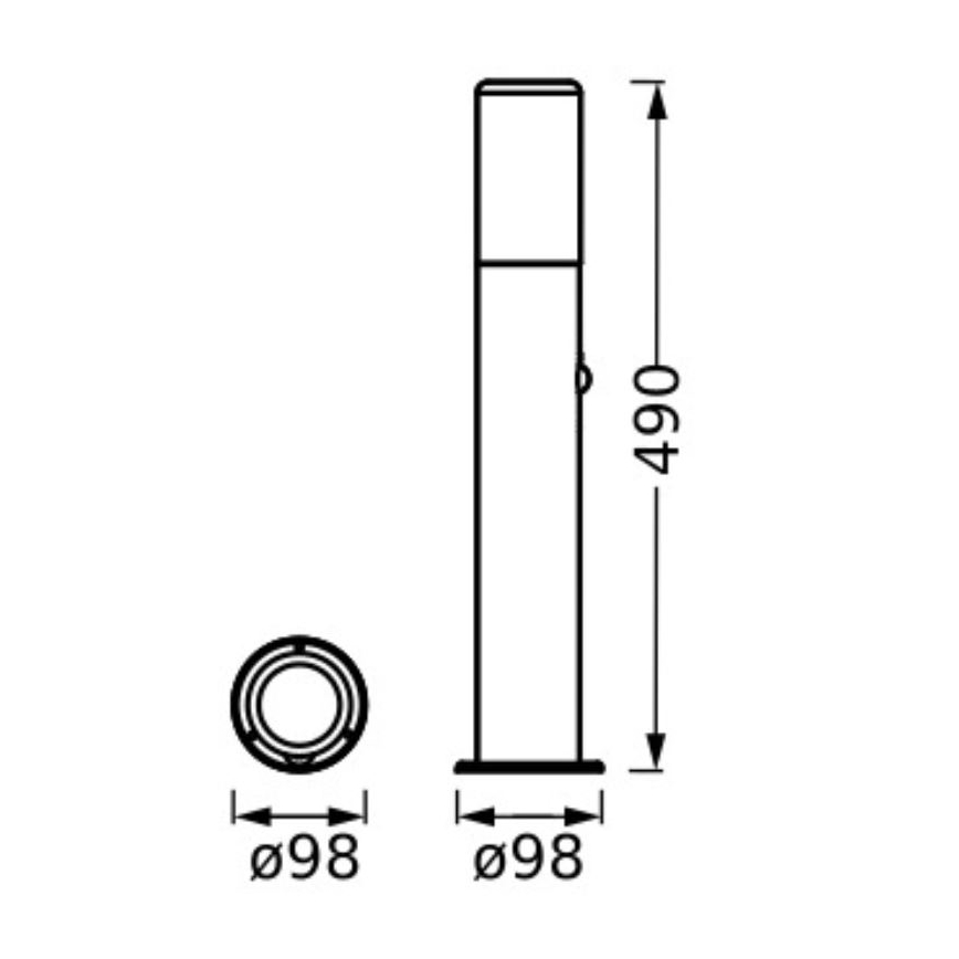 Ledvance - Sensorlamp voor buiten FIGO CYLINDER 1xE27/20W/230V IP44