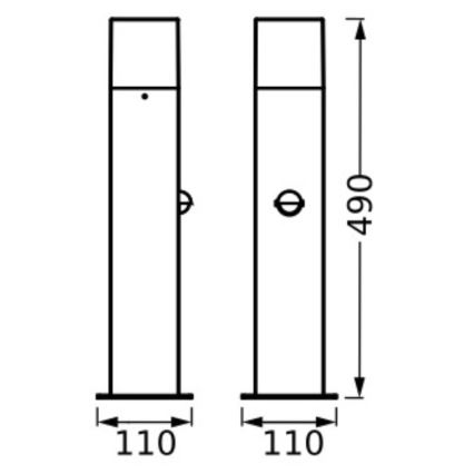 Ledvance - Sensorlamp voor buiten FIGO SQUARE 1xE27/20W/230V IP44