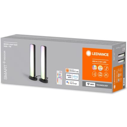 Ledvance - SET 2x LED RGBW Dimbaar tafellamp MOOD LIGHT LED/4W/230V Wi-Fi + AB