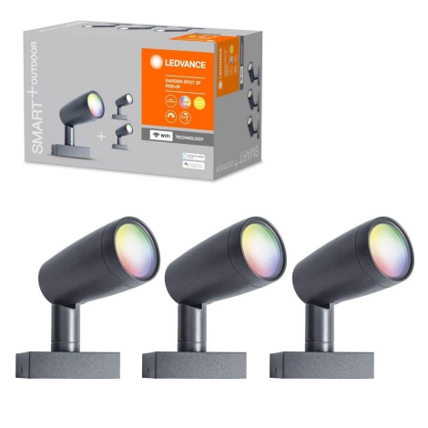 Ledvance - Set LED RGB Buitenlamp SMART + SPOT 3xLED / 4,5W / 230V IP65 Wi-Fi