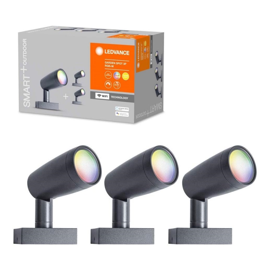 Ledvance - Set LED RGB Buitenlamp SMART + SPOT 3xLED / 4,5W / 230V IP65 Wi-Fi