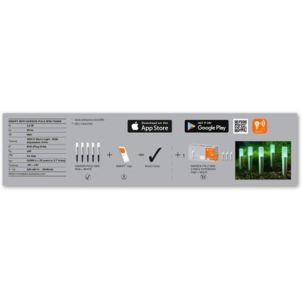 Ledvance - Set 5x LED RGB Buitenlamp SMART + MINI 5xLED / 5,7W / 230V IP65 Wi-Fi